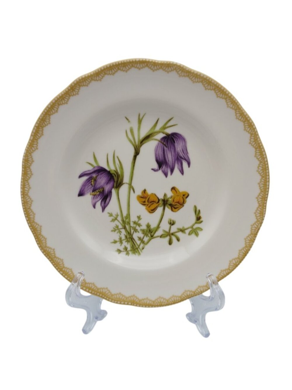 Biltmore Crochet Flower Salad Plates Set 4 Botanical Fine China 9” - Picture 4 of 10